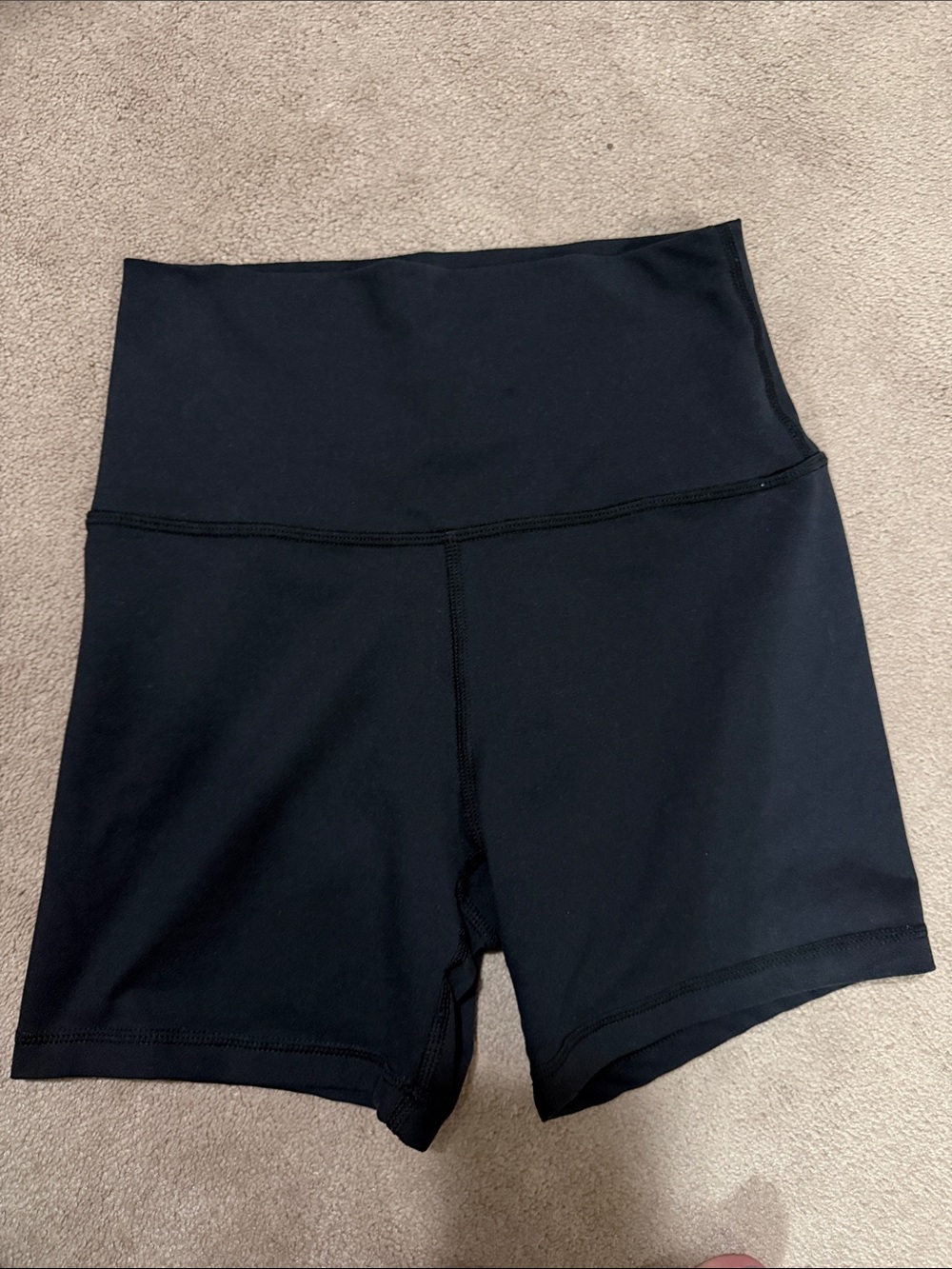 aerie High-Rise Black Bike Shorts